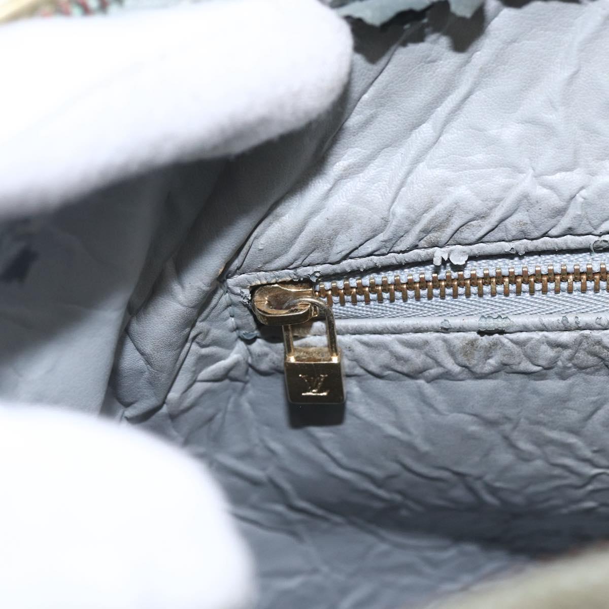 LOUIS VUITTON Monogram Vernis Houston Hand Bag Gris M91053 LV Auth ka632