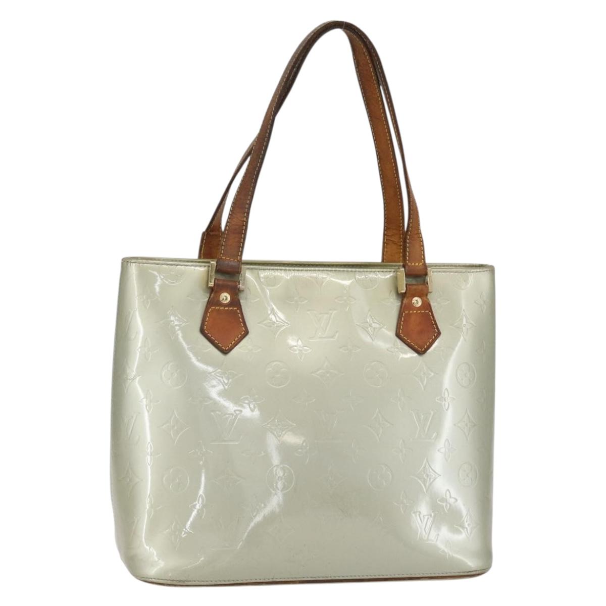 LOUIS VUITTON Monogram Vernis Houston Hand Bag Gris M91053 LV Auth ka632