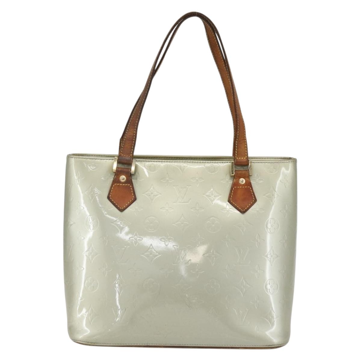 LOUIS VUITTON Monogram Vernis Houston Hand Bag Gris M91053 LV Auth ka632