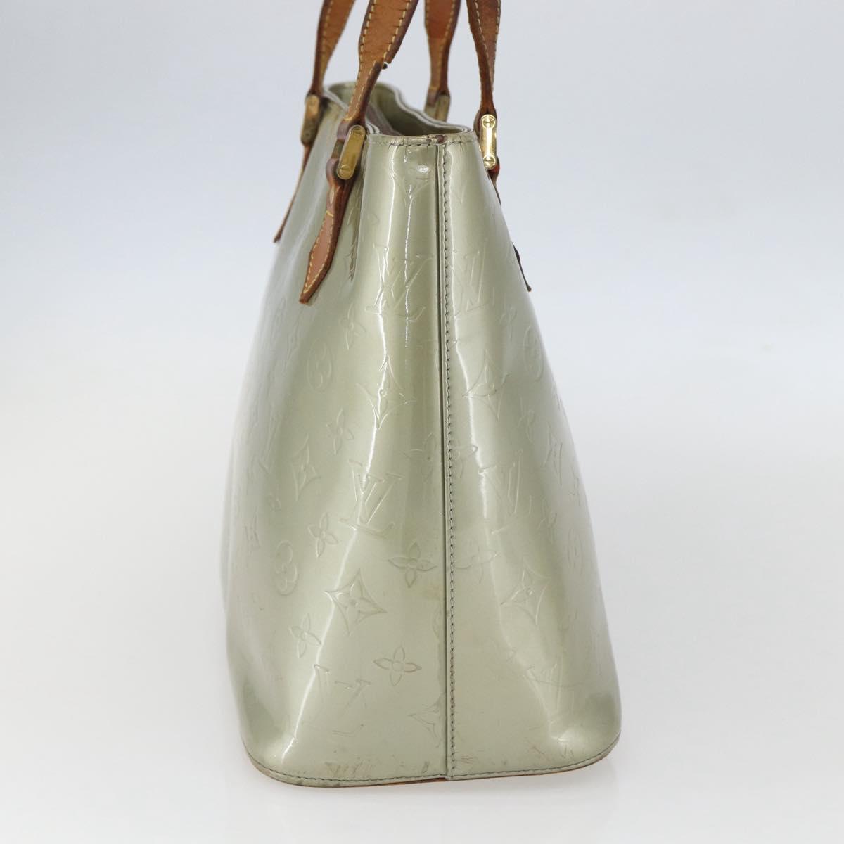 LOUIS VUITTON Monogram Vernis Houston Hand Bag Gris M91053 LV Auth ka632