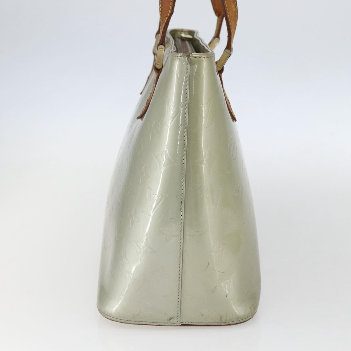 LOUIS VUITTON Monogram Vernis Houston Hand Bag Gris M91053 LV Auth ka632