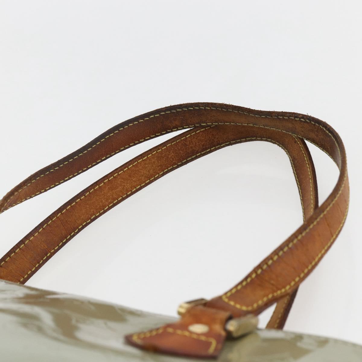 LOUIS VUITTON Monogram Vernis Houston Hand Bag Gris M91053 LV Auth ka632