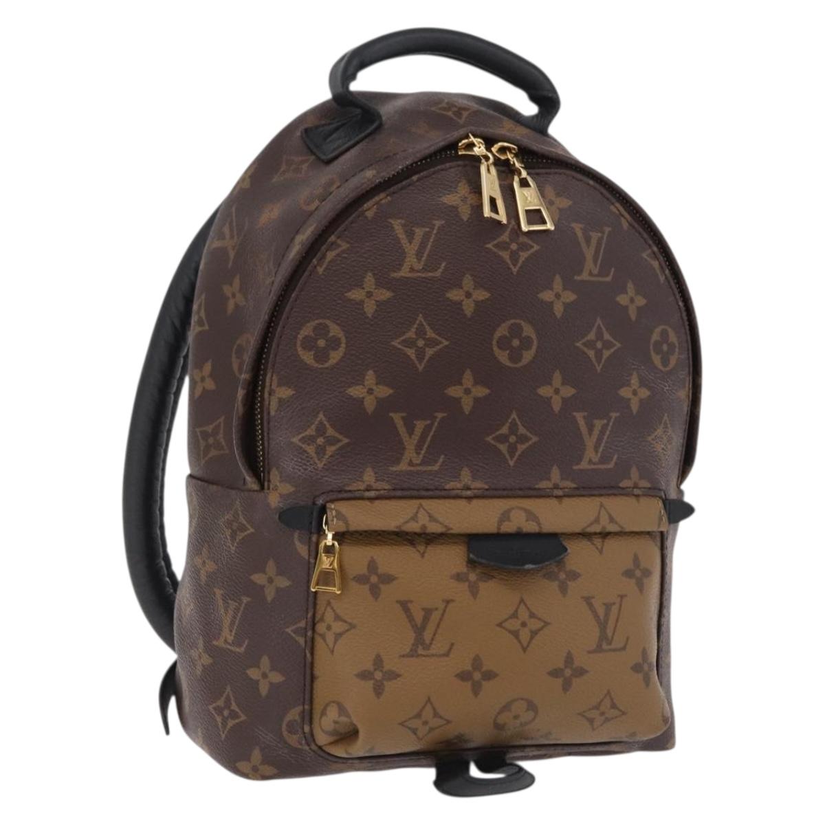LOUIS VUITTON Monogram Reverse Palm Springs PM Backpack M43116 LV Auth ka6320V