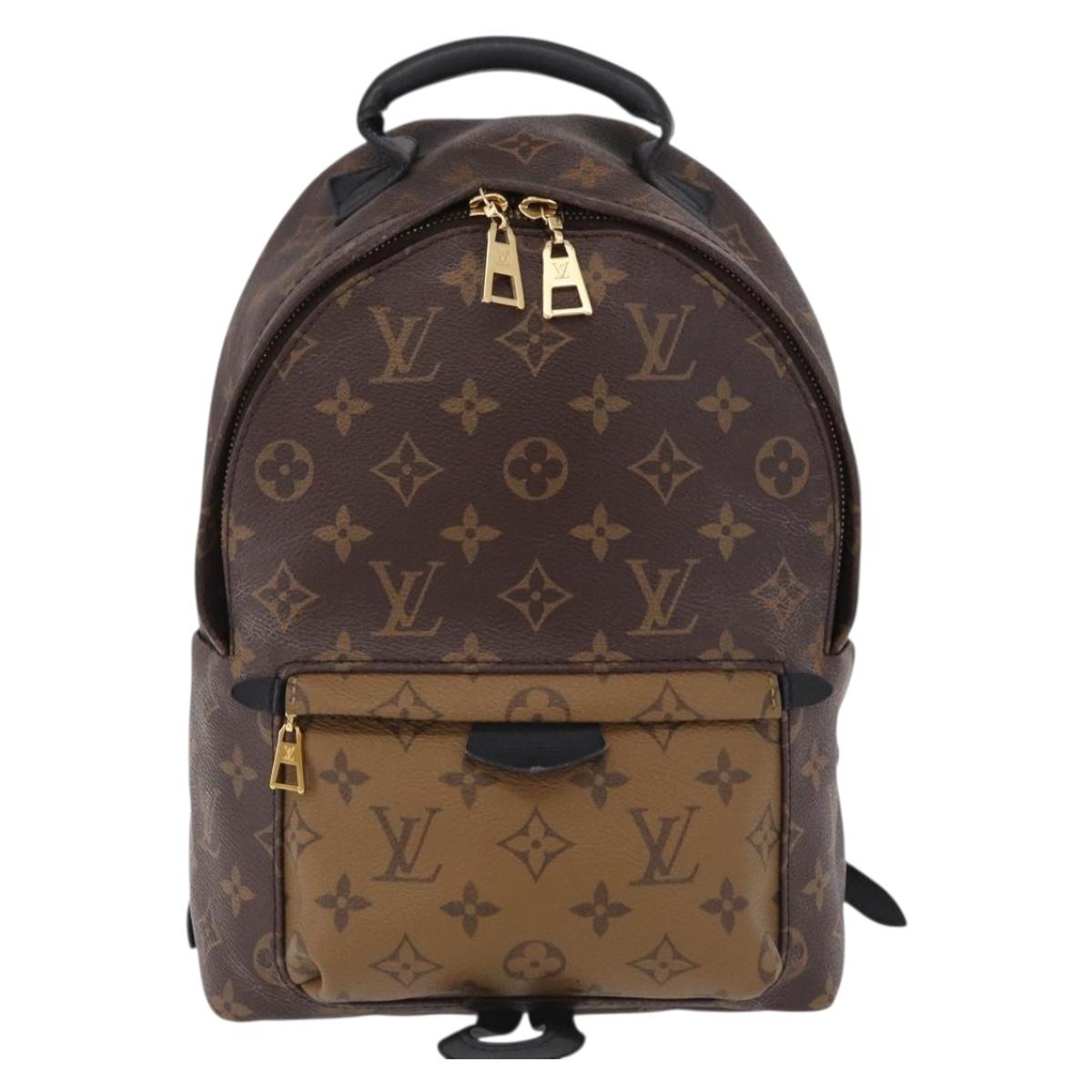 LOUIS VUITTON Monogram Reverse Palm Springs PM Backpack M43116 LV Auth ka6320V
