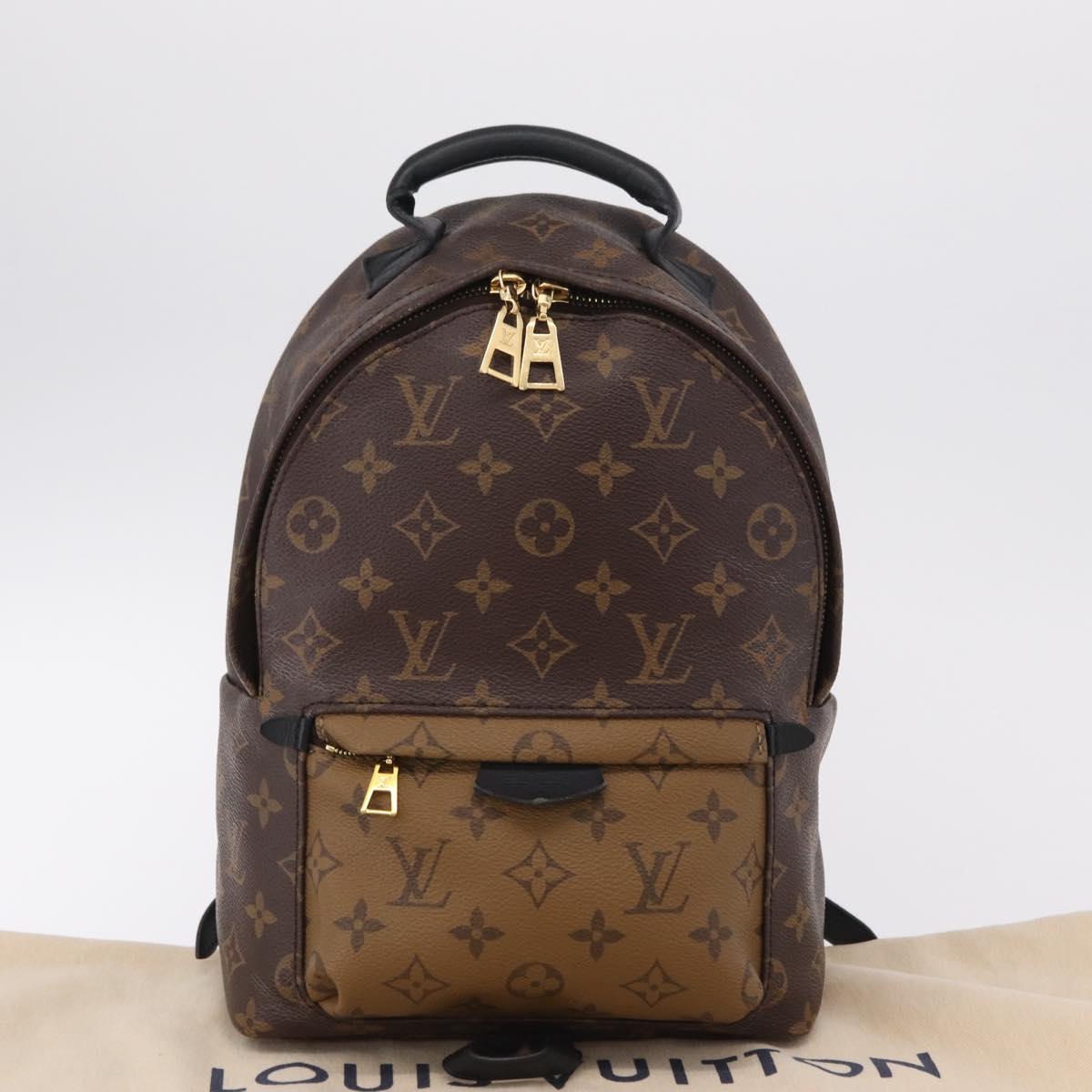 LOUIS VUITTON Monogram Reverse Palm Springs PM Backpack M43116 LV Auth ka6320V