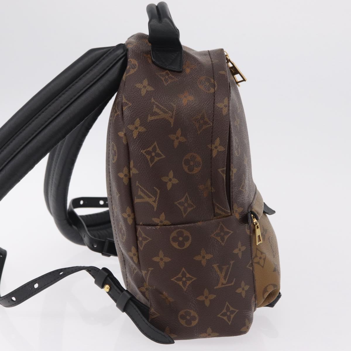 LOUIS VUITTON Monogram Reverse Palm Springs PM Backpack M43116 LV Auth ka6320V