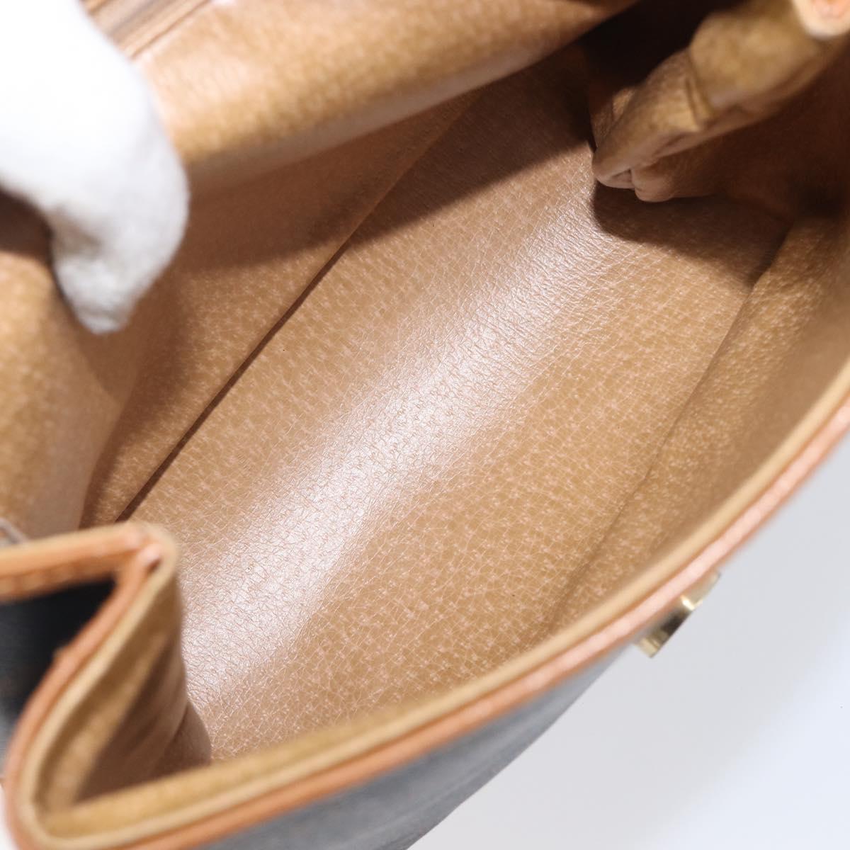 BALLY Hand Bag PVC 2way Black Gold Auth ka6321