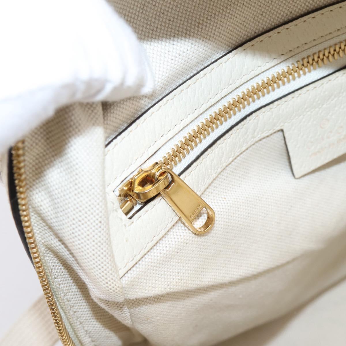 GUCCI Ophdia GG Web Sherry Line Flora Backpack PVC Beige 547965 Auth ka6322V
