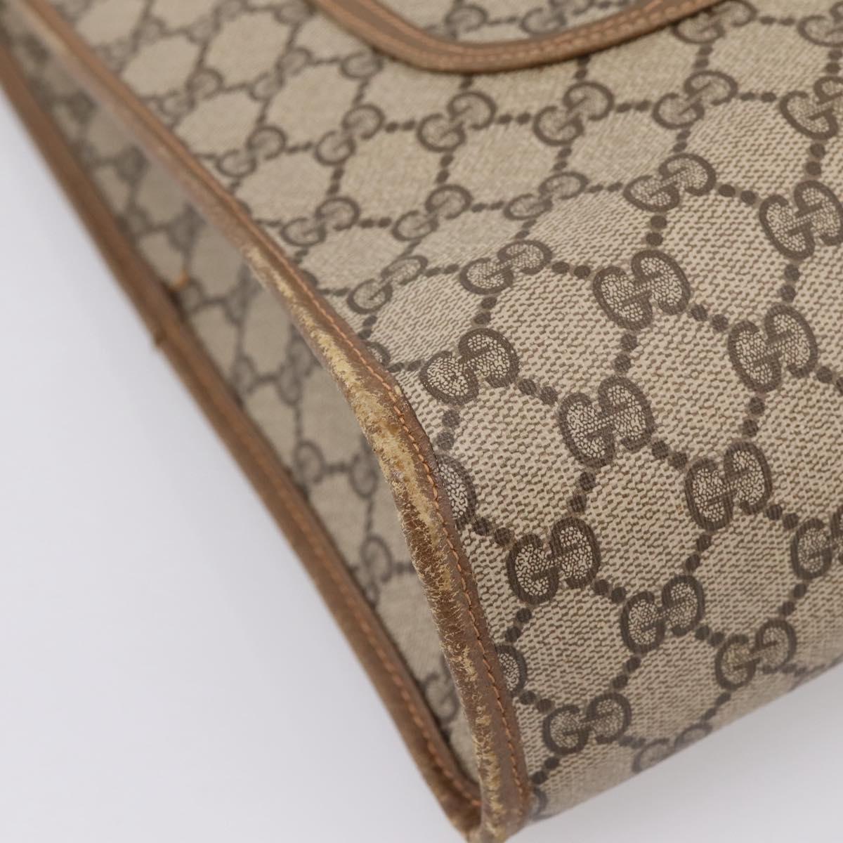 GUCCI GG Supreme Web Sherry Line Tote Bag PVC Beige Gold 89 02 092 Auth ka6331