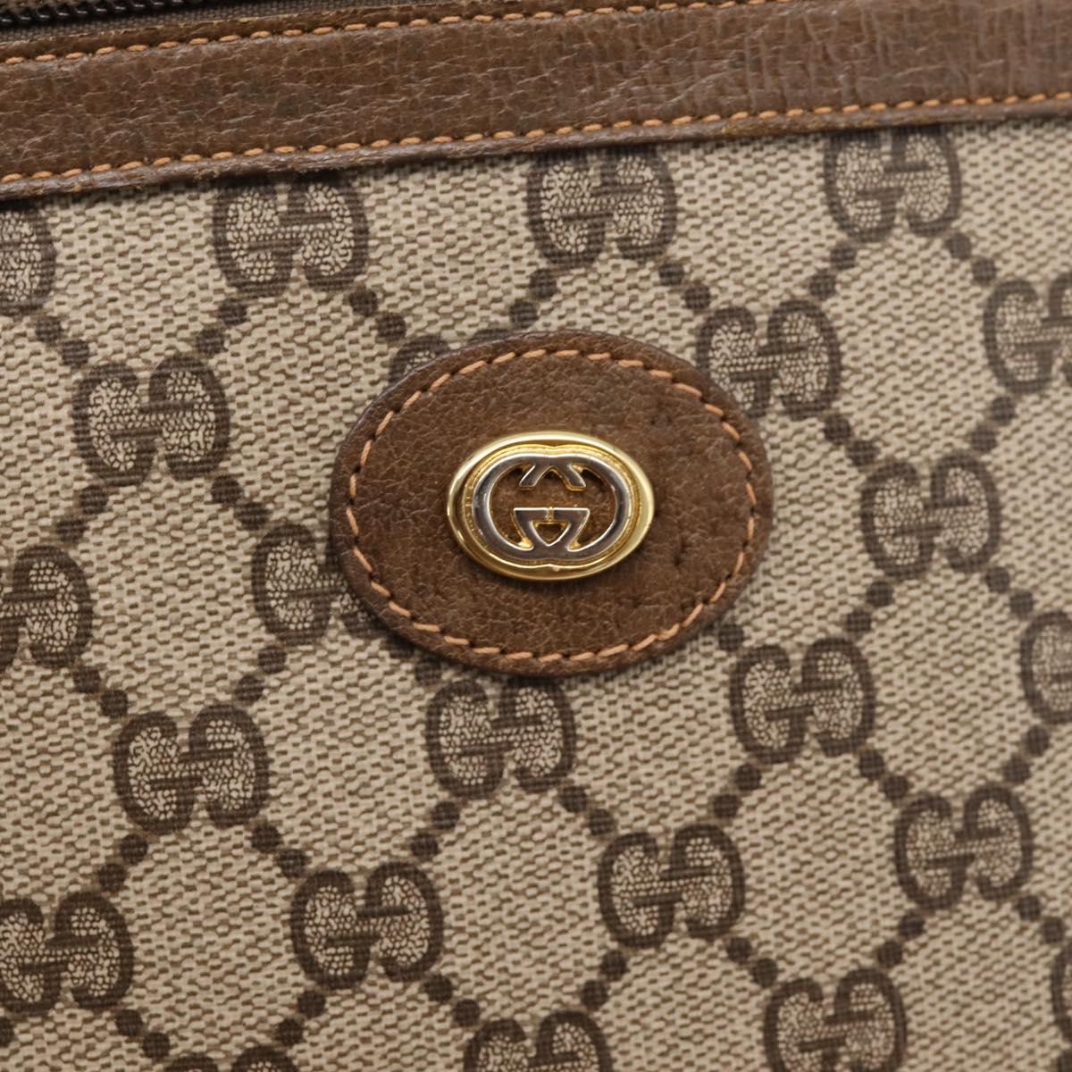 GUCCI GG Supreme Web Sherry Line Tote Bag PVC Beige Gold 89 02 092 Auth ka6331