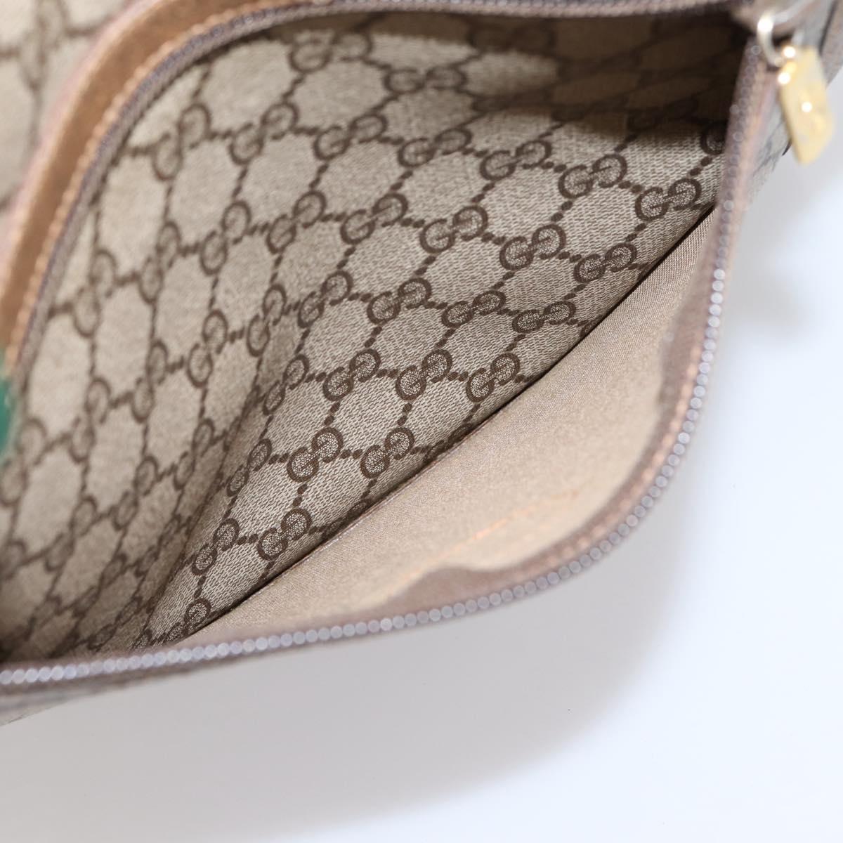 GUCCI GG Supreme Web Sherry Line Tote Bag PVC Beige Gold 89 02 092 Auth ka6331