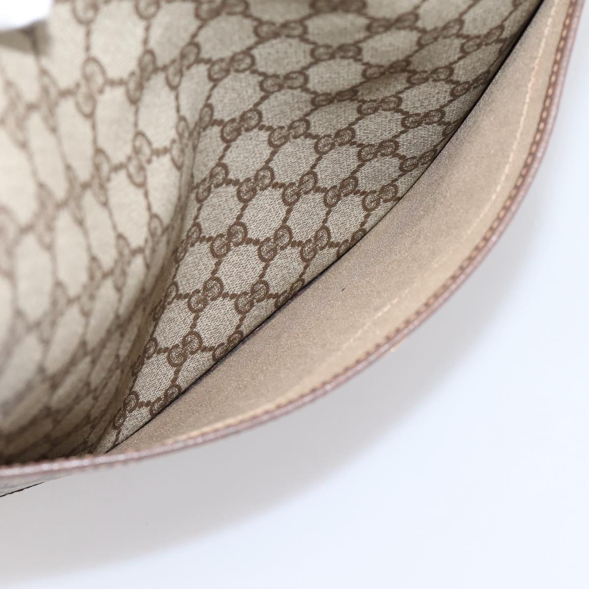 GUCCI GG Supreme Web Sherry Line Tote Bag PVC Beige Gold 002 58 6487 Auth ka6332