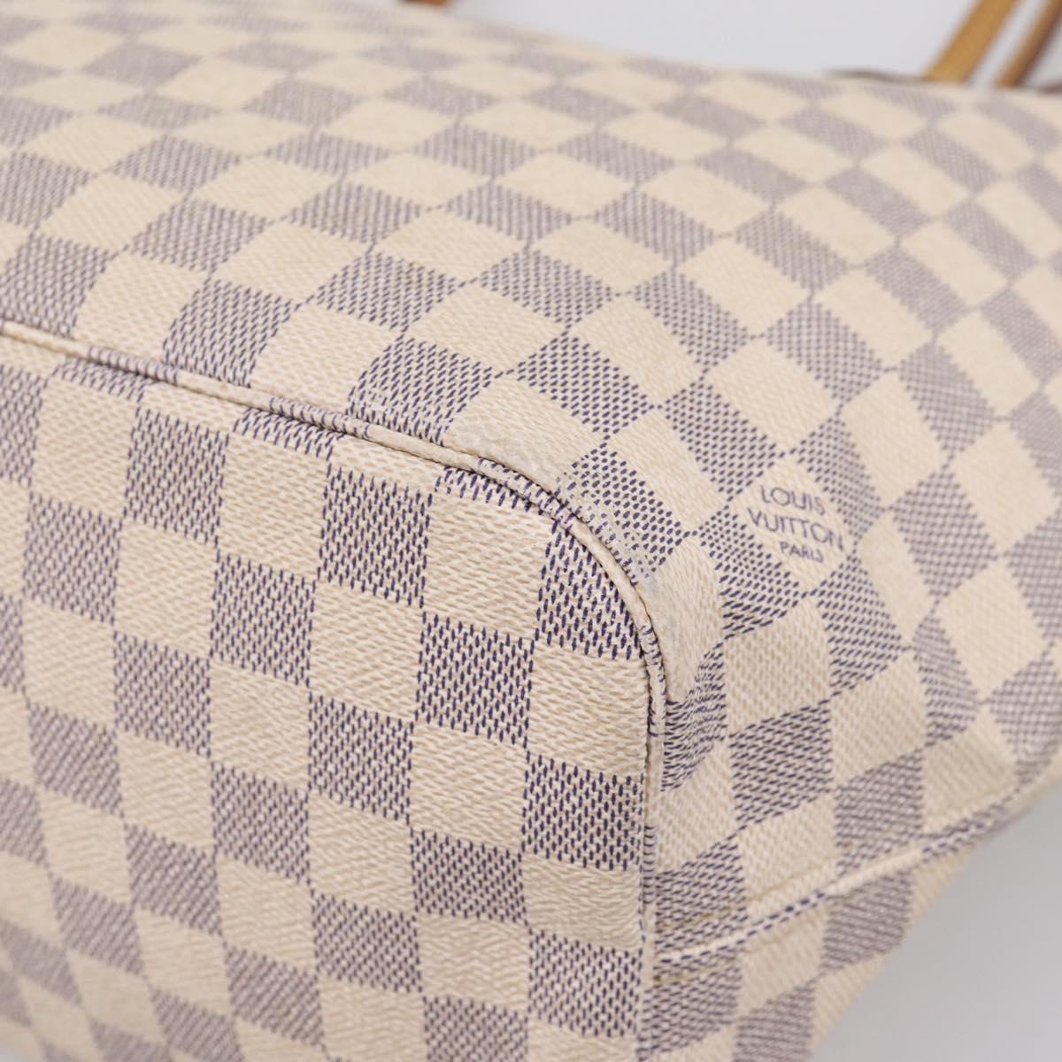 LOUIS VUITTON Damier Azur Neverfull MM Tote Bag N51107 LV Auth ka6333