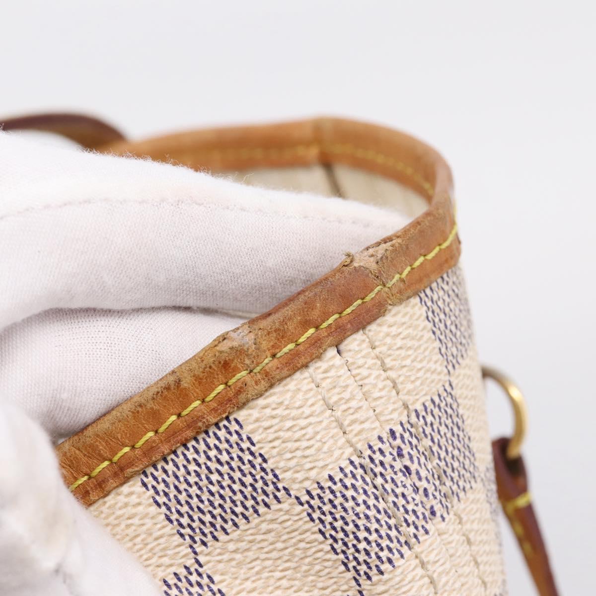 LOUIS VUITTON Damier Azur Neverfull MM Tote Bag N51107 LV Auth ka6333