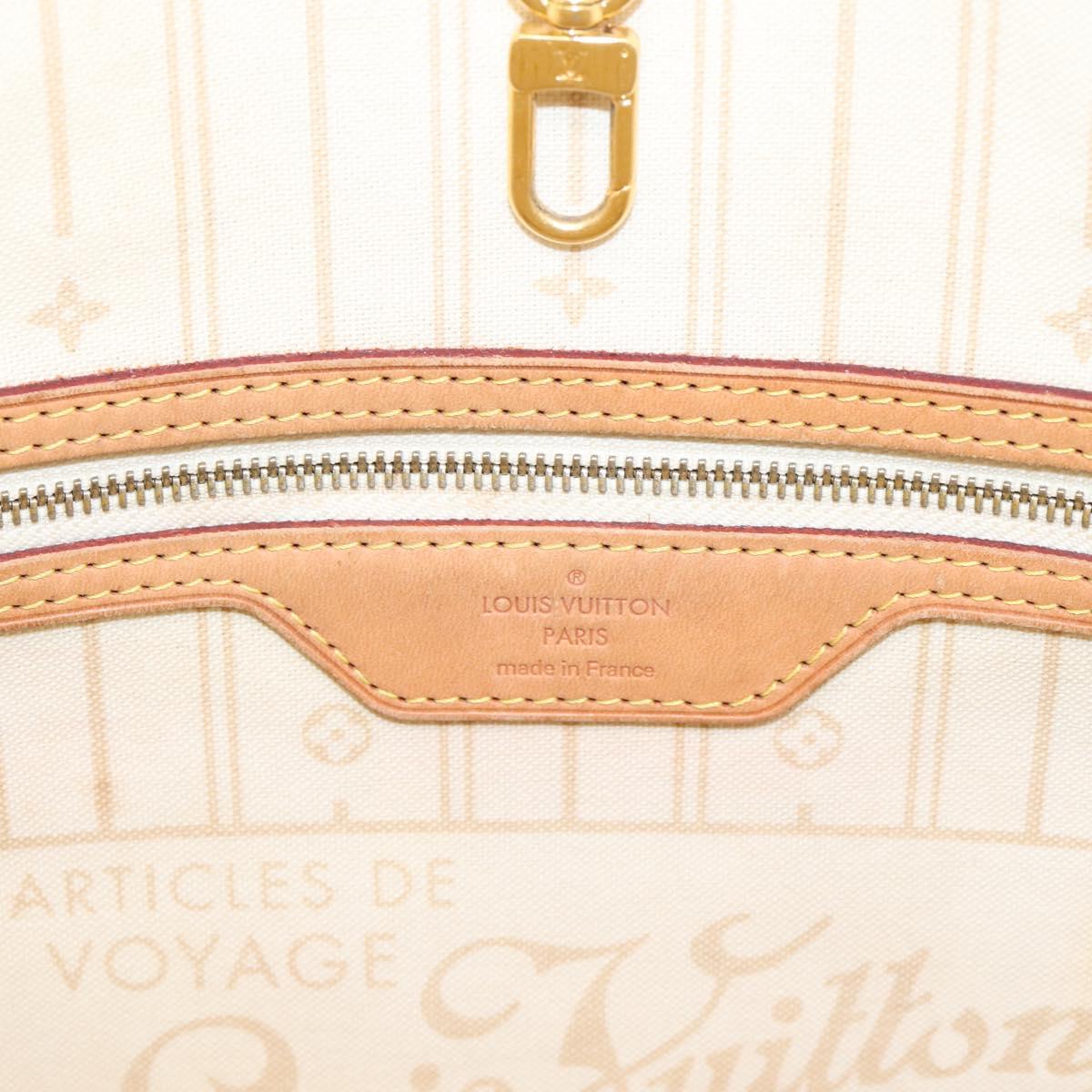 LOUIS VUITTON Damier Azur Neverfull MM Tote Bag N51107 LV Auth ka6333
