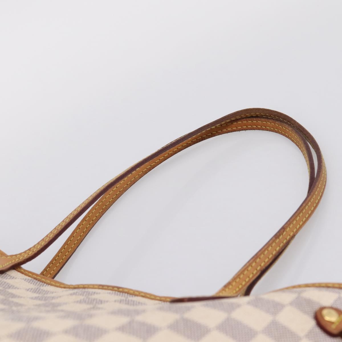 LOUIS VUITTON Damier Azur Neverfull MM Tote Bag N51107 LV Auth ka6333