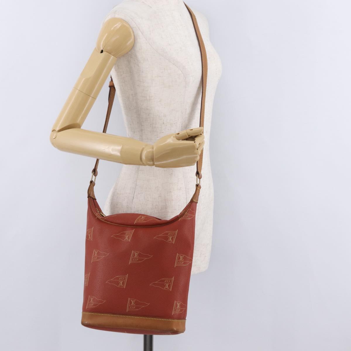LOUIS VUITTON LOUIS VUITTON Cup Rutuke Shoulder Bag Red M80027 LV Auth ka6336