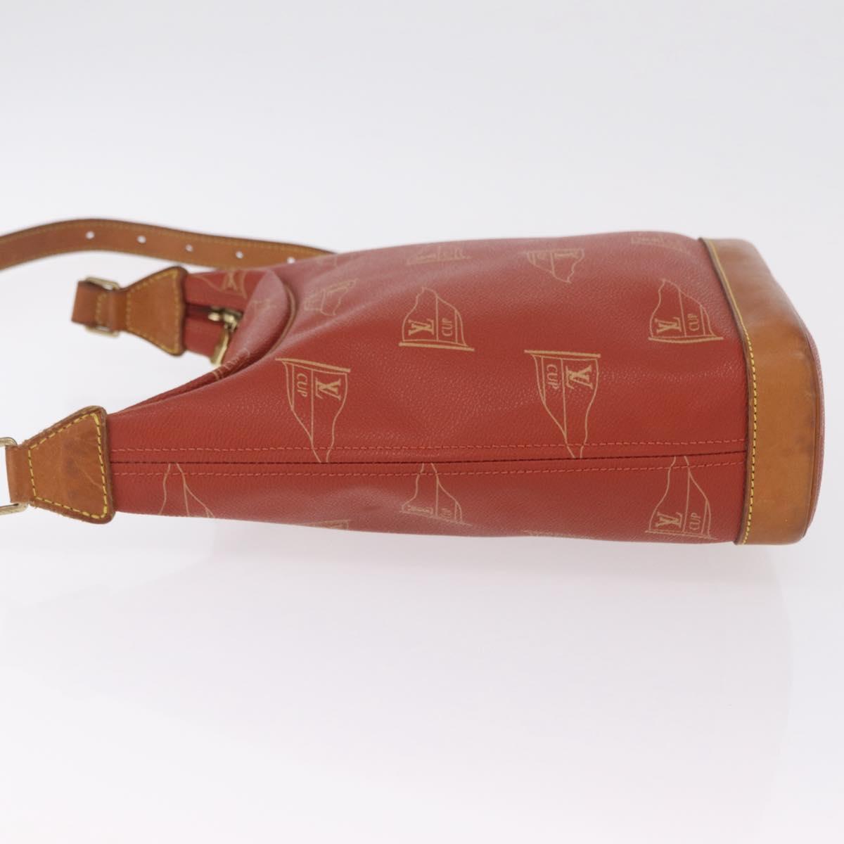 LOUIS VUITTON LOUIS VUITTON Cup Rutuke Shoulder Bag Red M80027 LV Auth ka6336