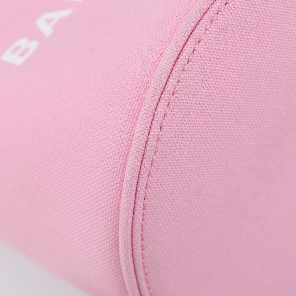 BALENCIAGA Wave XS Hand Bag Canvas 2way Pink Silver 619979 Auth ka6340V