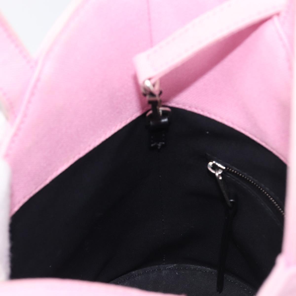 BALENCIAGA Wave XS Hand Bag Canvas 2way Pink Silver 619979 Auth ka6340V