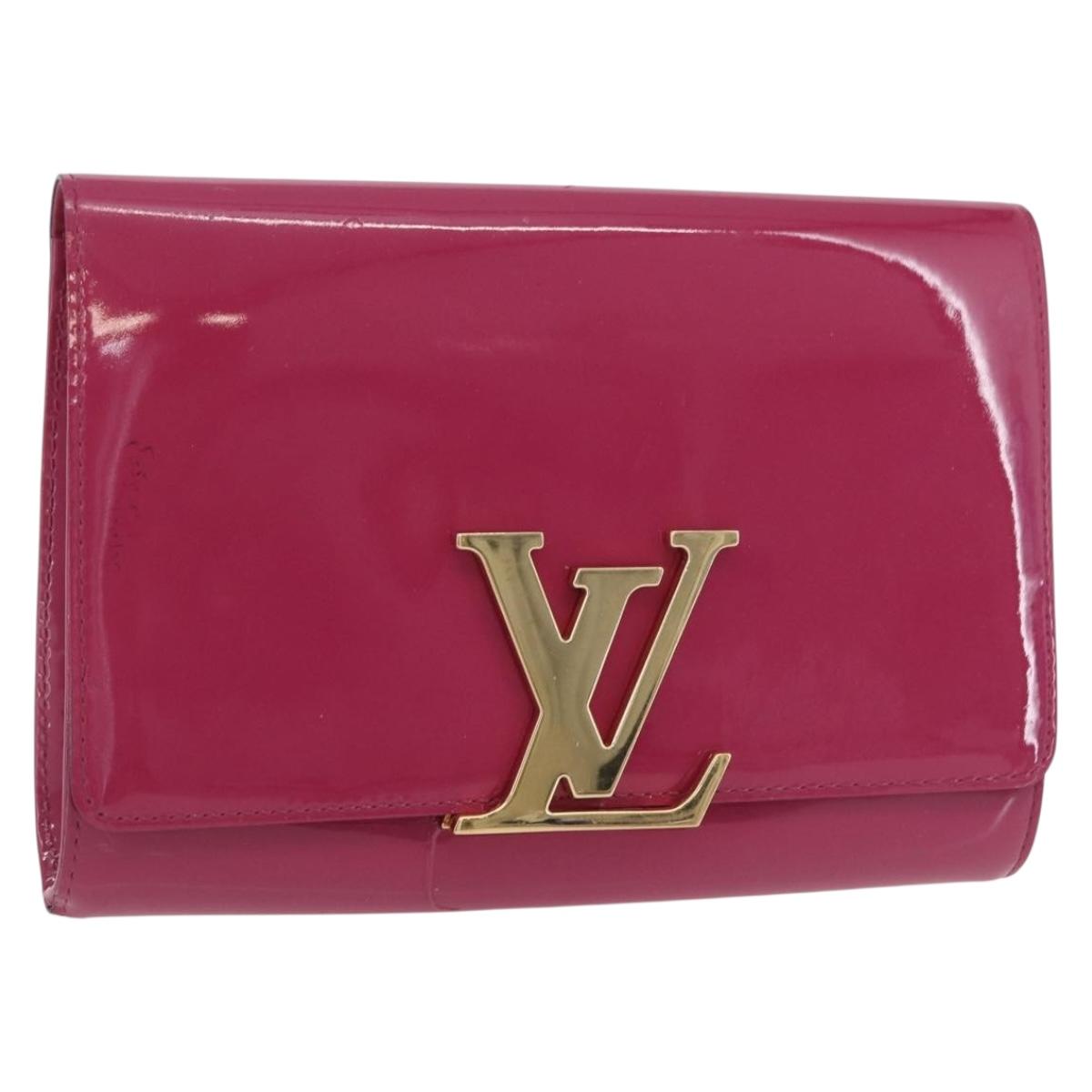 LOUIS VUITTON Pochette Louise EW Clutch Bag Rose Andian M94270 LV Auth ka6341