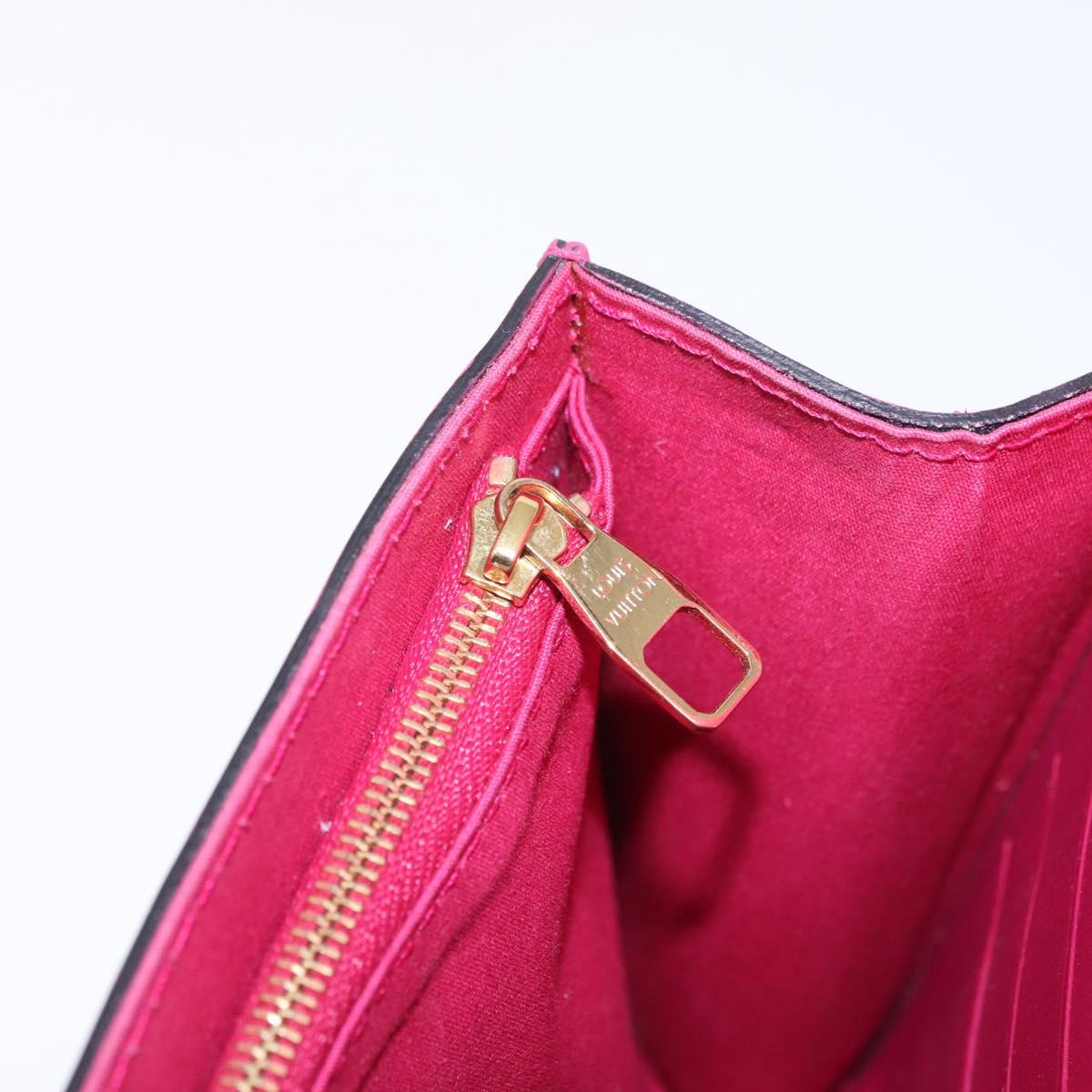 LOUIS VUITTON Pochette Louise EW Clutch Bag Rose Andian M94270 LV Auth ka6341