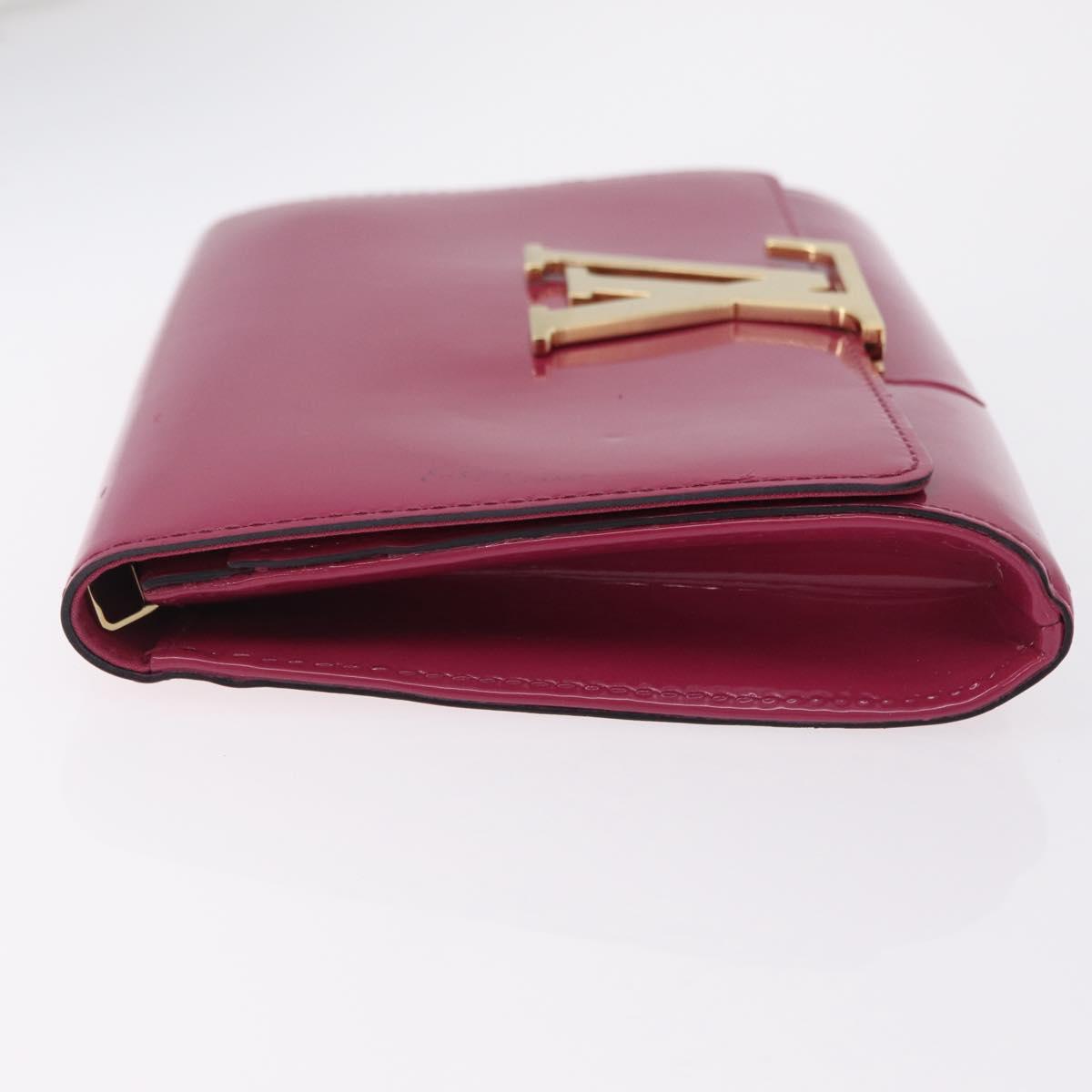 LOUIS VUITTON Pochette Louise EW Clutch Bag Rose Andian M94270 LV Auth ka6341