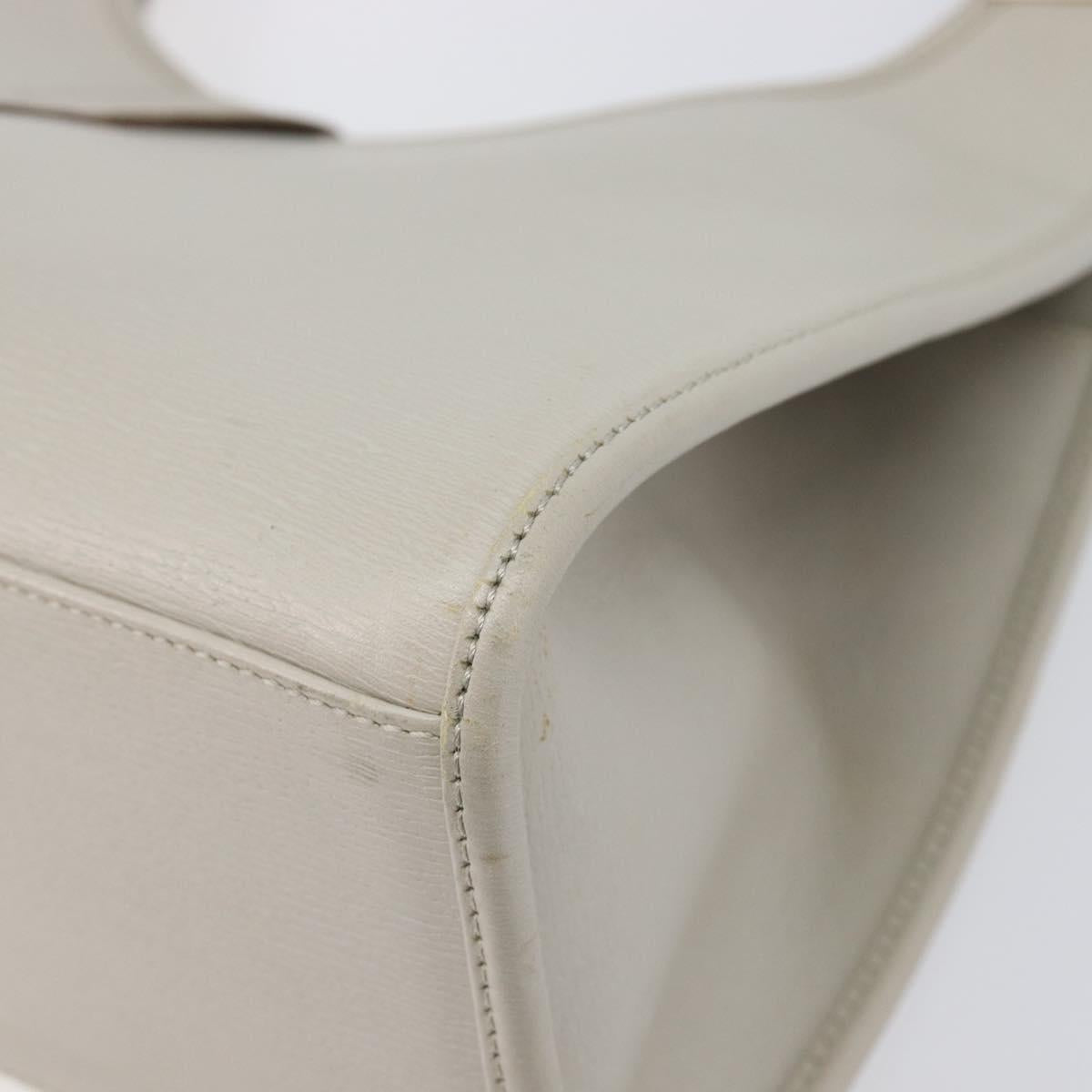 GUCCI Jackie Hand Bag Leather Beige Gold 002 1067 Auth ka6348