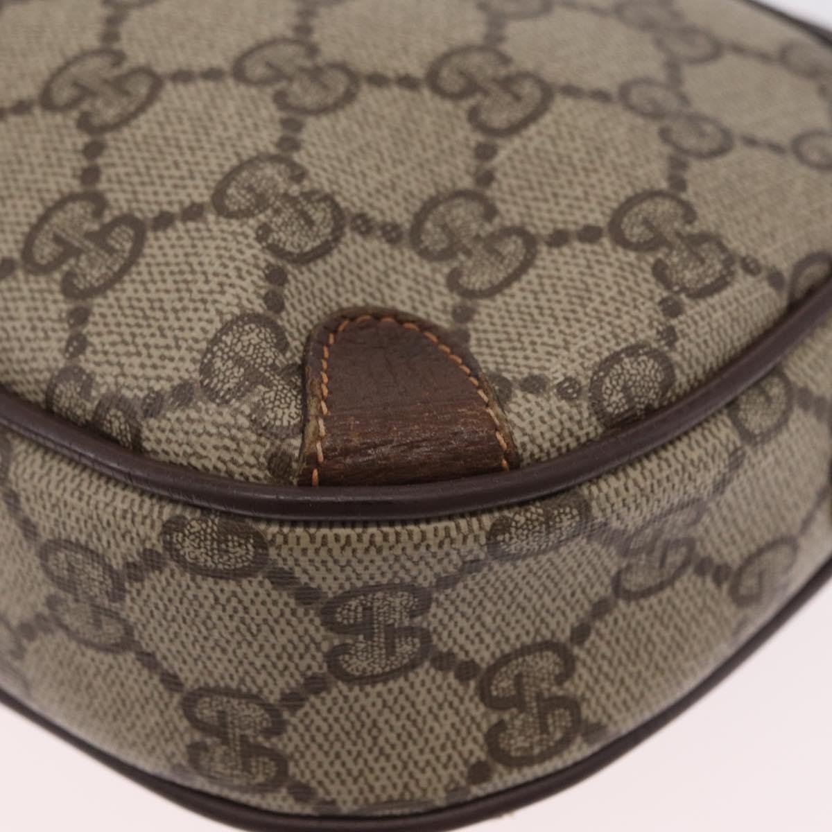 GUCCI GG Supreme Web Sherry Line Bag PVC Beige Gold 89 02 066 Auth ka6349