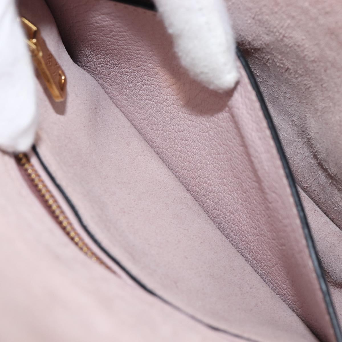 Miu Miu Madras Bijoux Shoulder Bag Leather Pink Gold Auth ka6350V