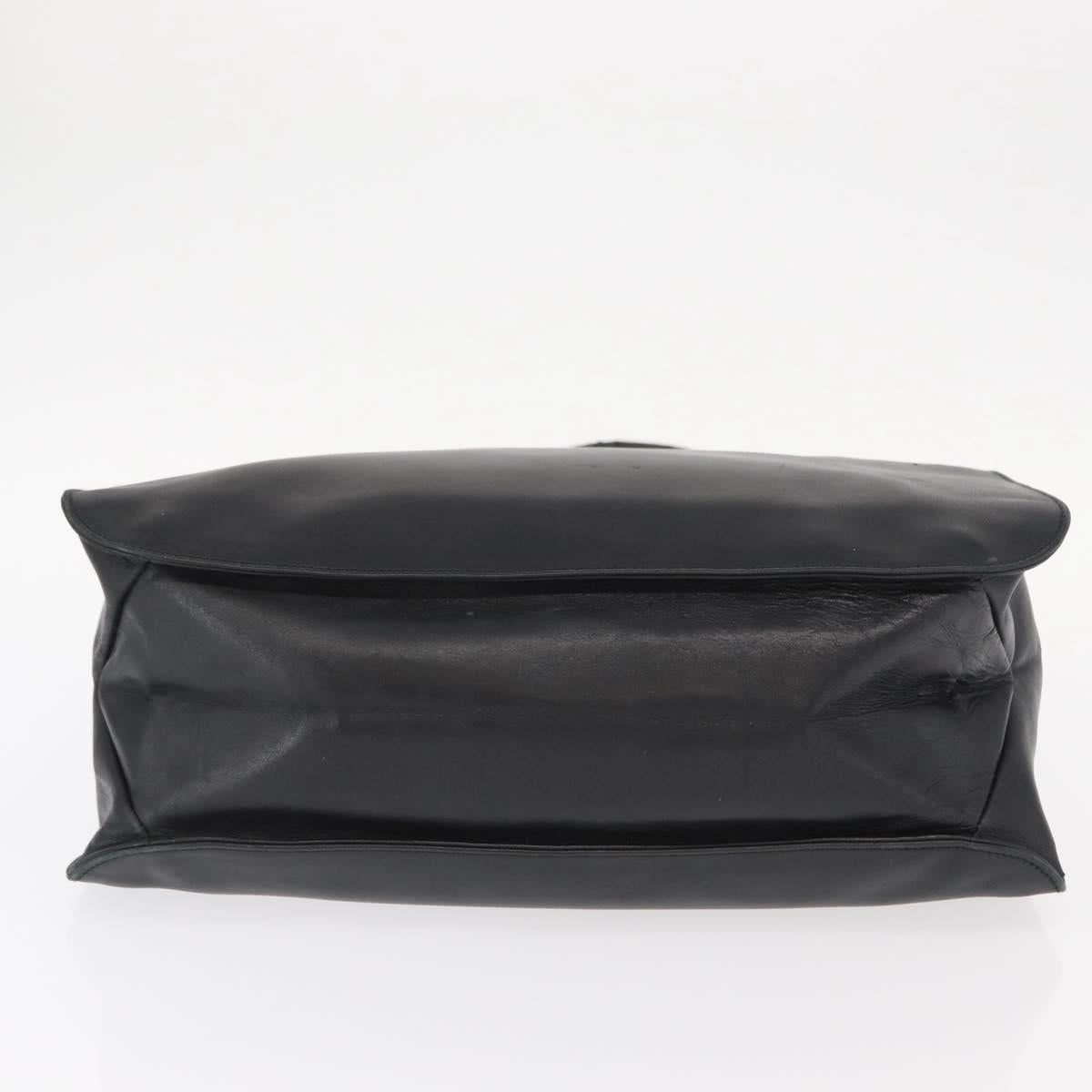 GUCCI Shoulder Bag Leather Black Silver 001 3167 Auth ka636