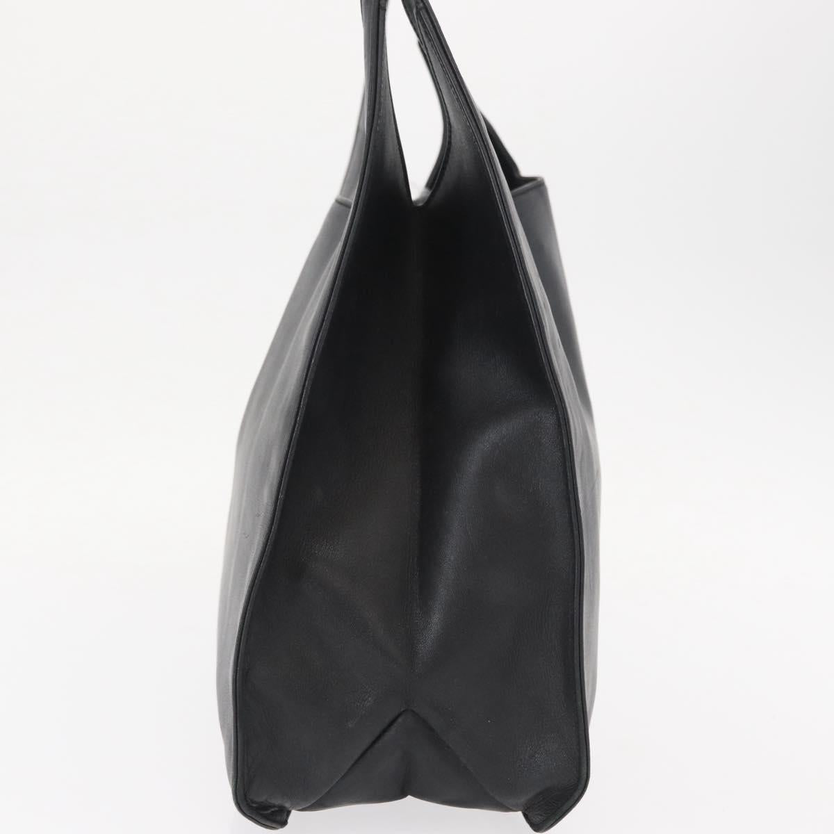 GUCCI Shoulder Bag Leather Black Silver 001 3167 Auth ka636