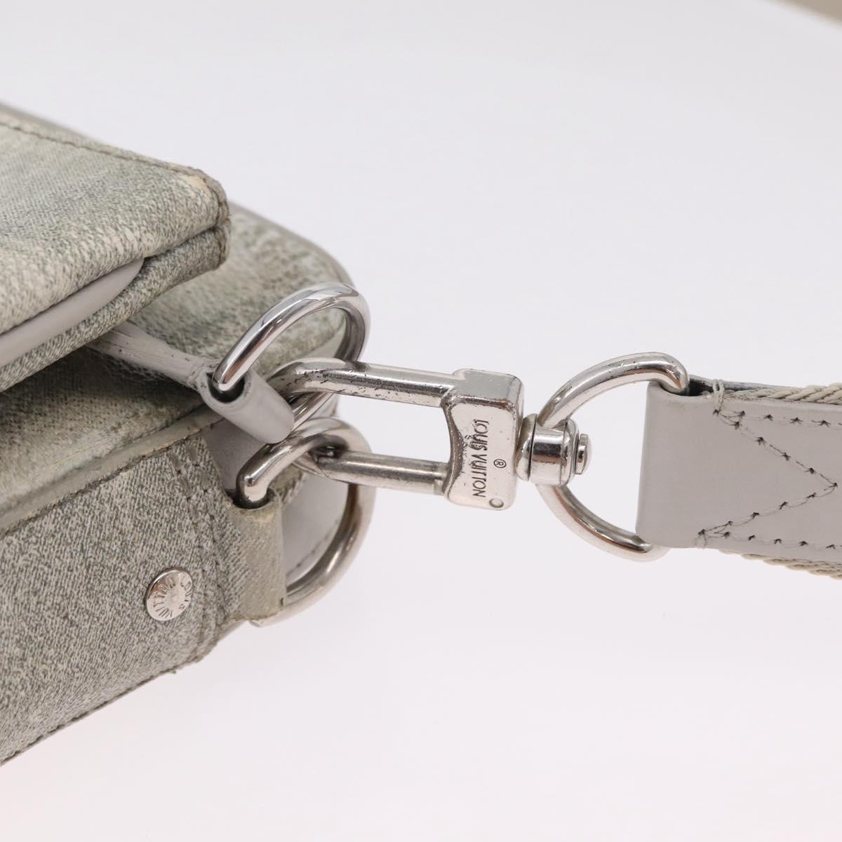 LOUIS VUITTON Damier Salt Trio Messenger Bag White N50068 LV Auth ka6360