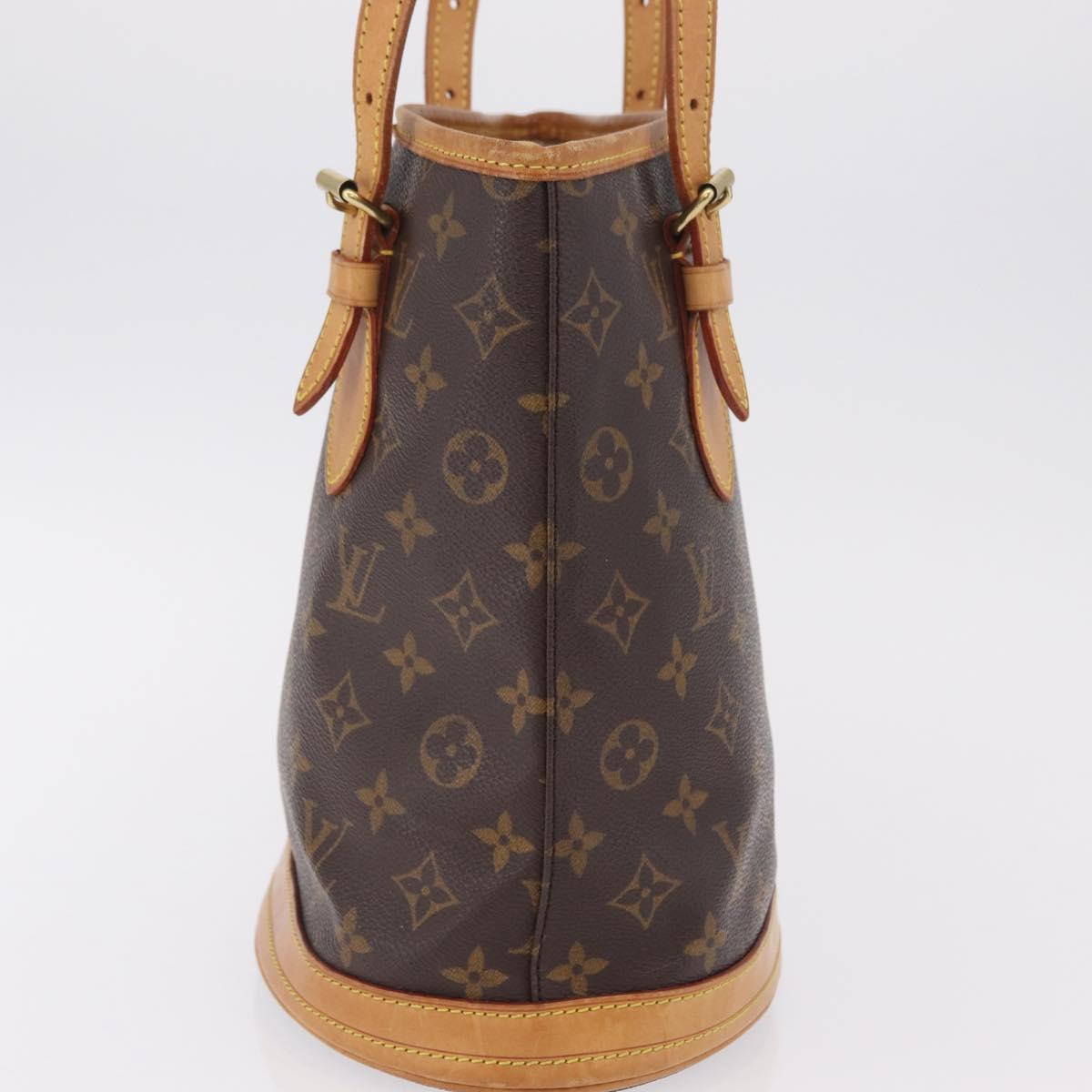 LOUIS VUITTON Monogram Bucket PM Shoulder Bag M42238 LV Auth ka6361