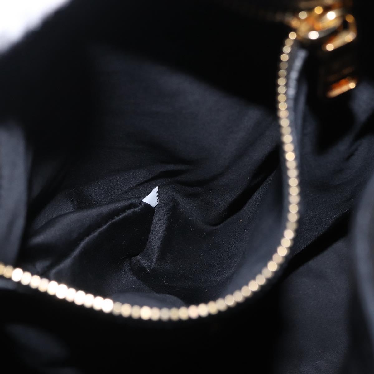 Miu Miu Shoulder Bag Leather Black Gold Auth ka6362