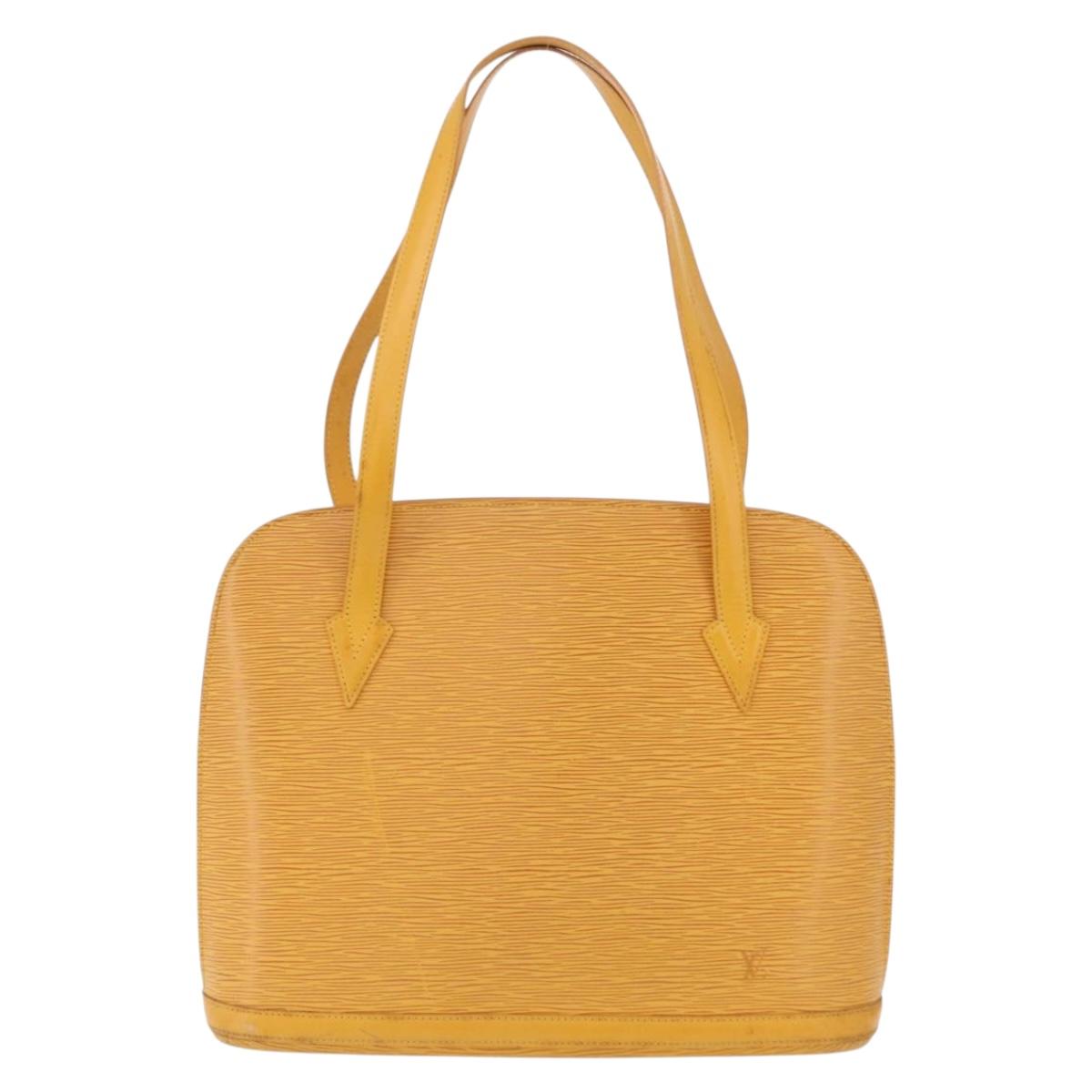 LOUIS VUITTON Epi Lussac Shoulder Bag Yellow M52289 LV Auth ka6366