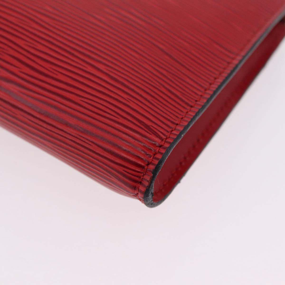 LOUIS VUITTON Epi Pochette Accessoires Accessory Pouch Red M52987 LV Auth ka6369
