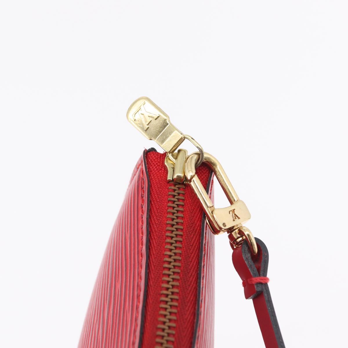 LOUIS VUITTON Epi Pochette Accessoires Accessory Pouch Red M52987 LV Auth ka6369