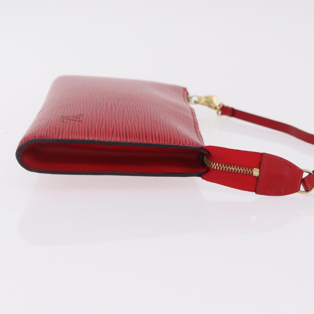 LOUIS VUITTON Epi Pochette Accessoires Accessory Pouch Red M52987 LV Auth ka6369