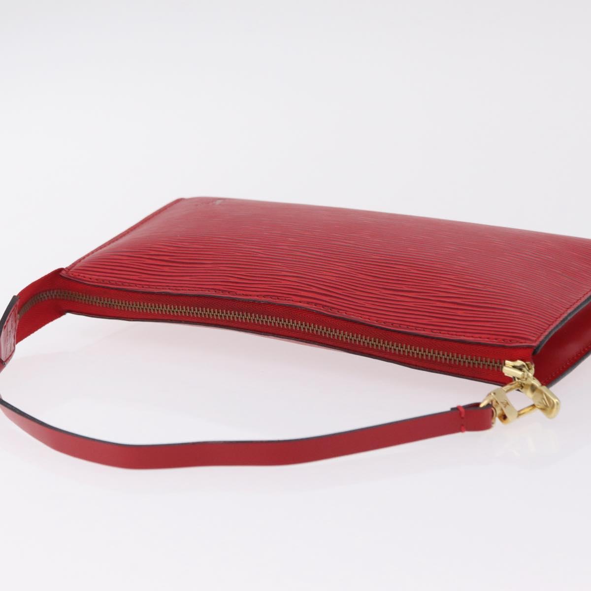 LOUIS VUITTON Epi Pochette Accessoires Accessory Pouch Red M52987 LV Auth ka6369