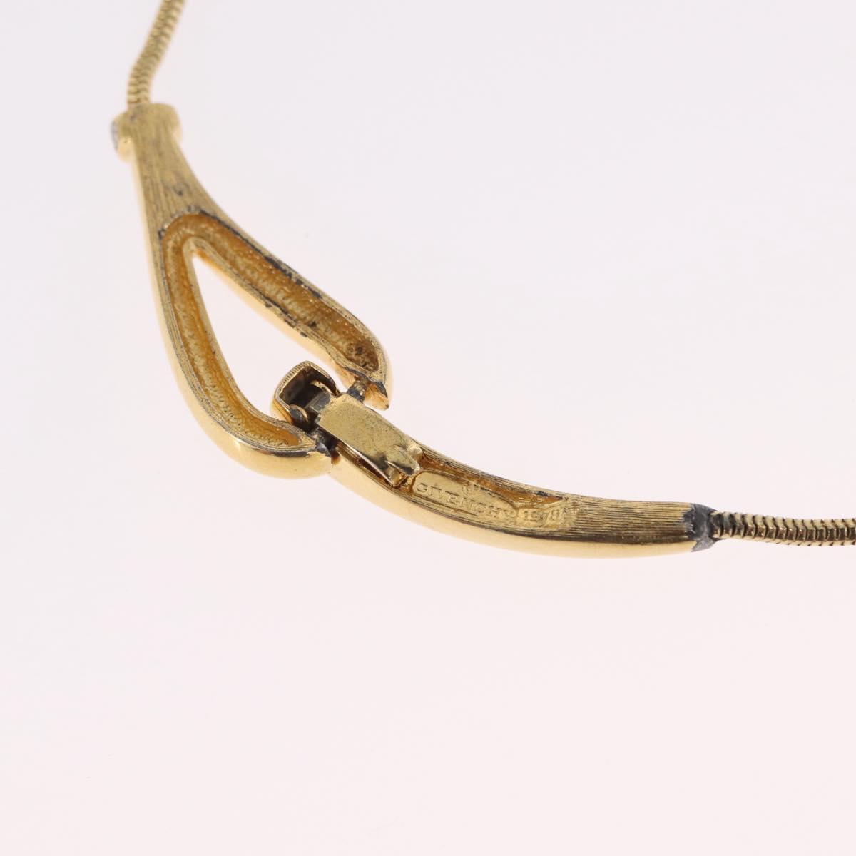 GIVENCHY Necklace Metal Gold Tone Auth ka6381