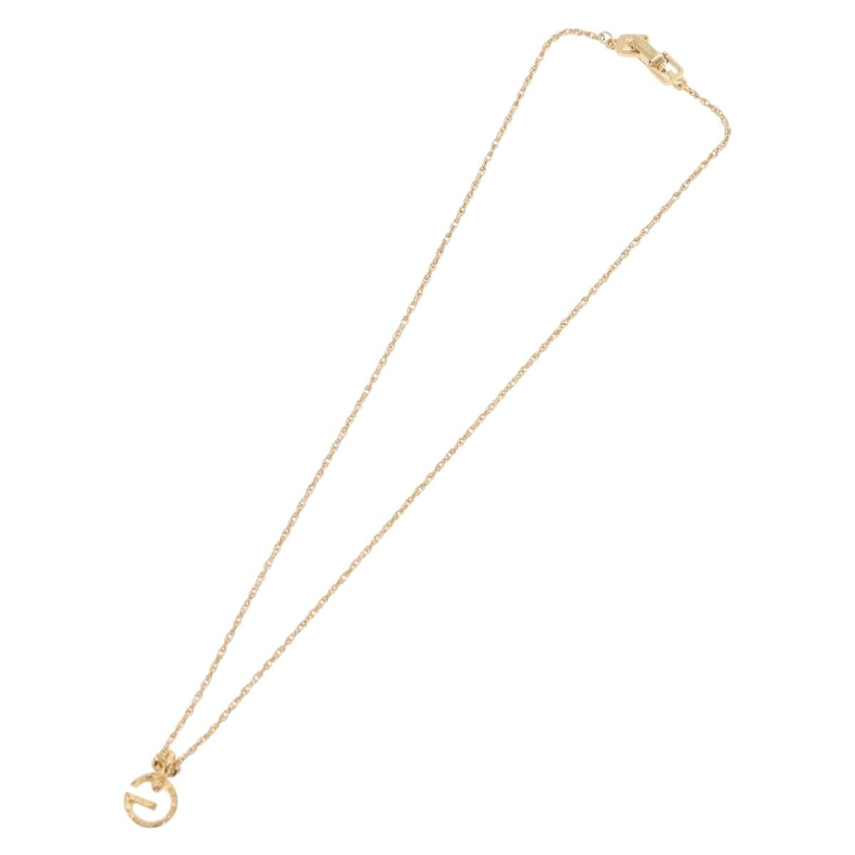 GIVENCHY Necklace Metal Gold Tone Auth ka6382