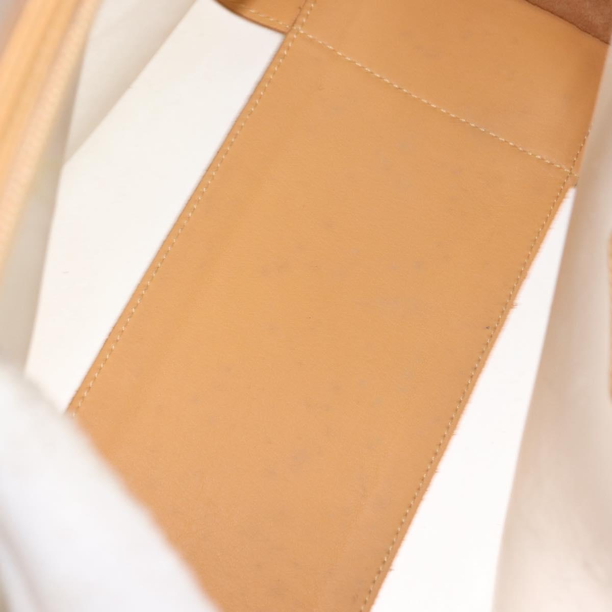 LOEWE Anagram Amazonas Hand Bag Vinyl Leather Clear Silver Auth ka639