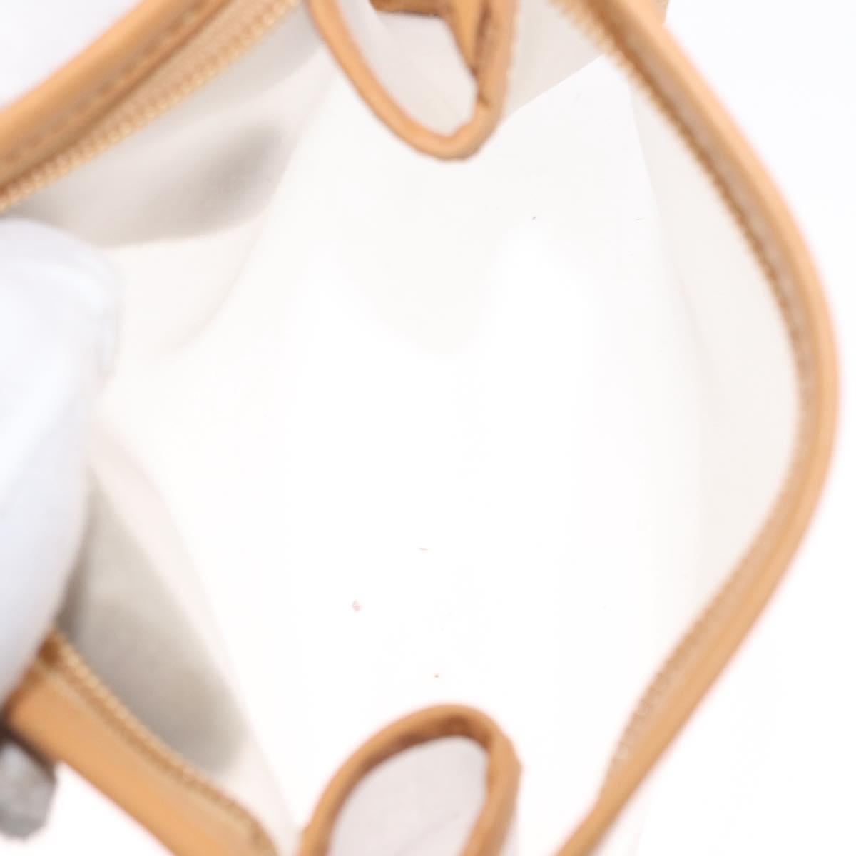 LOEWE Anagram Amazonas Hand Bag Vinyl Leather Clear Silver Auth ka639