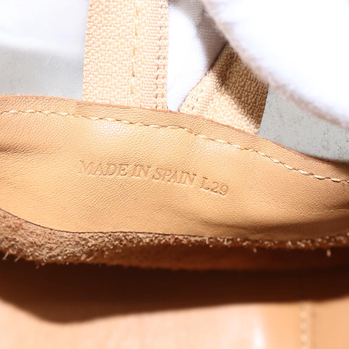 LOEWE Anagram Amazonas Hand Bag Vinyl Leather Clear Silver Auth ka639