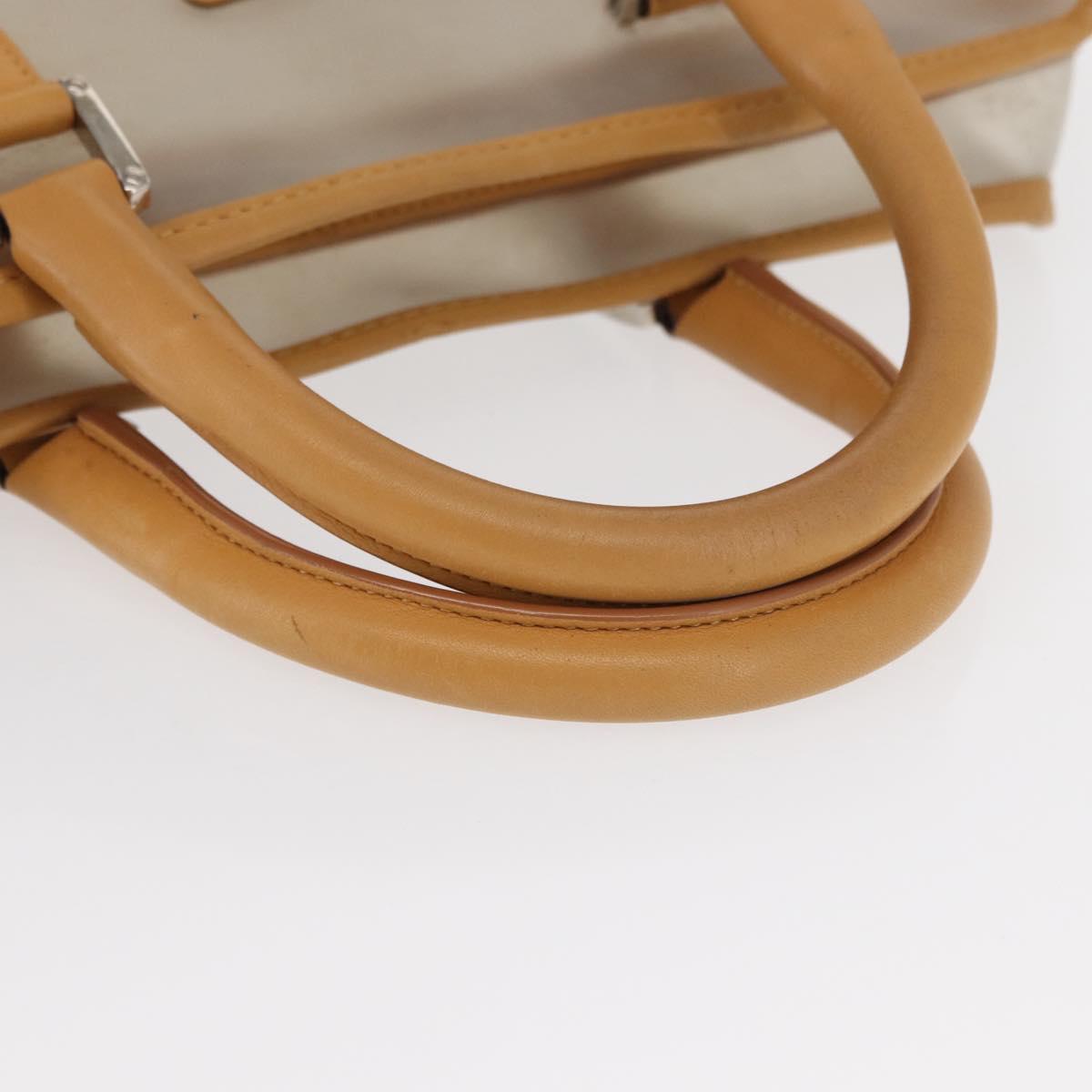 LOEWE Anagram Amazonas Hand Bag Vinyl Leather Clear Silver Auth ka639