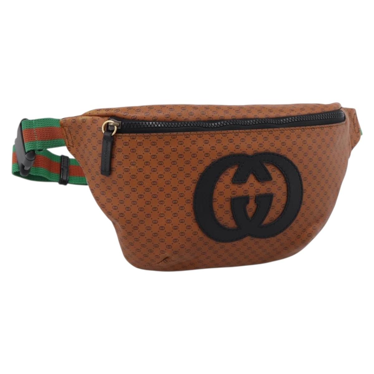 GUCCI Micro GG Canvas Sherry Line GUCCIxDAPPER DAN Bag 536416 Auth ka6390A