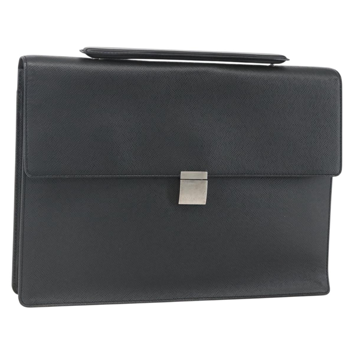 LOUIS VUITTON Taiga Porte Documents Angara Briefcase Ardoise M30772 Auth ka640