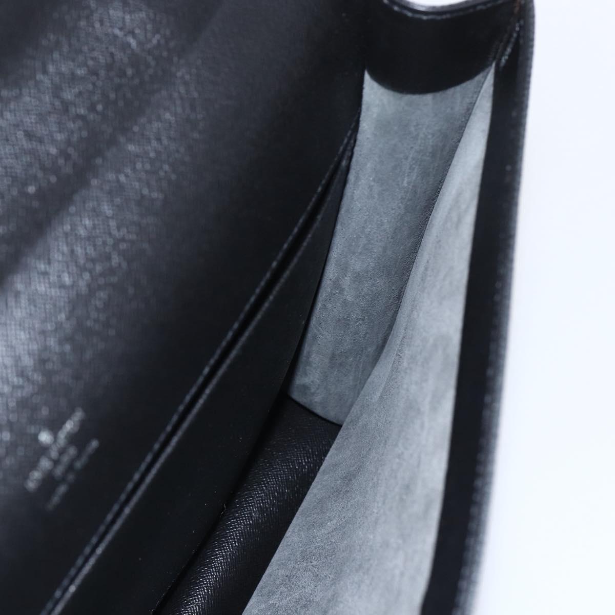 LOUIS VUITTON Taiga Porte Documents Angara Briefcase Ardoise M30772 Auth ka640