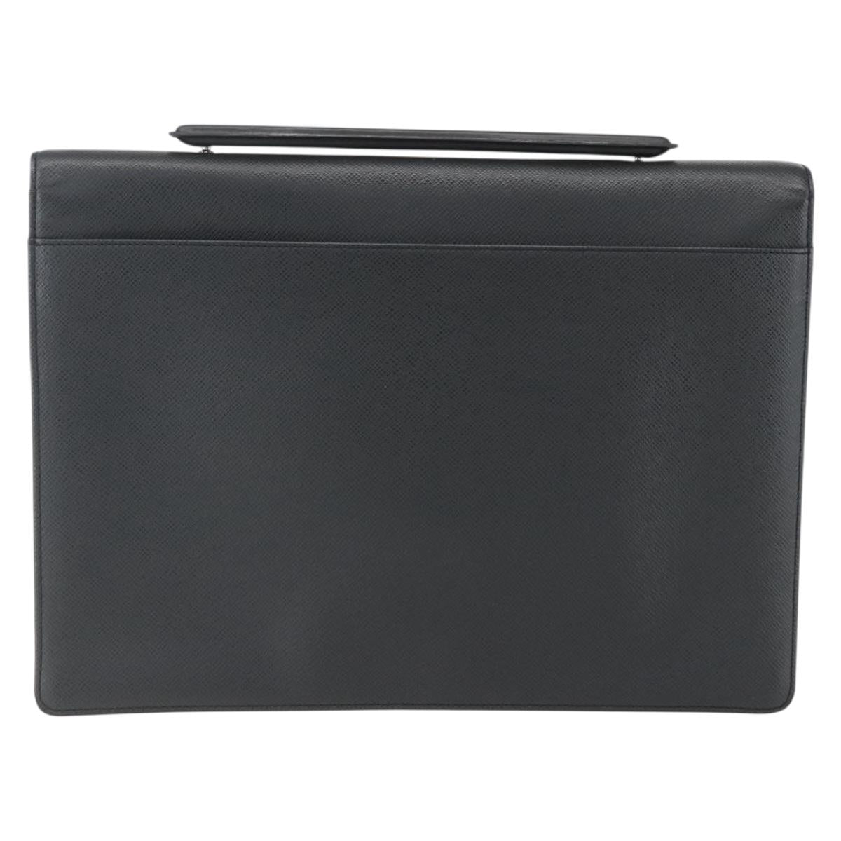 LOUIS VUITTON Taiga Porte Documents Angara Briefcase Ardoise M30772 Auth ka640